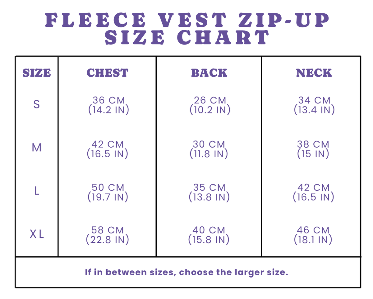 Zip-Up Fleece Dog Vest