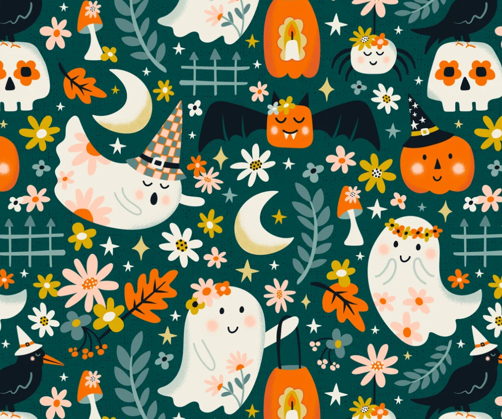 Ghostly Garden Party | Snap On Bandana