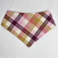 Bandana à boutons-pression | Motif tartan chèvrefeuille