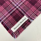 Aubergine Héritage | Bandana à boutons-pression effiloché