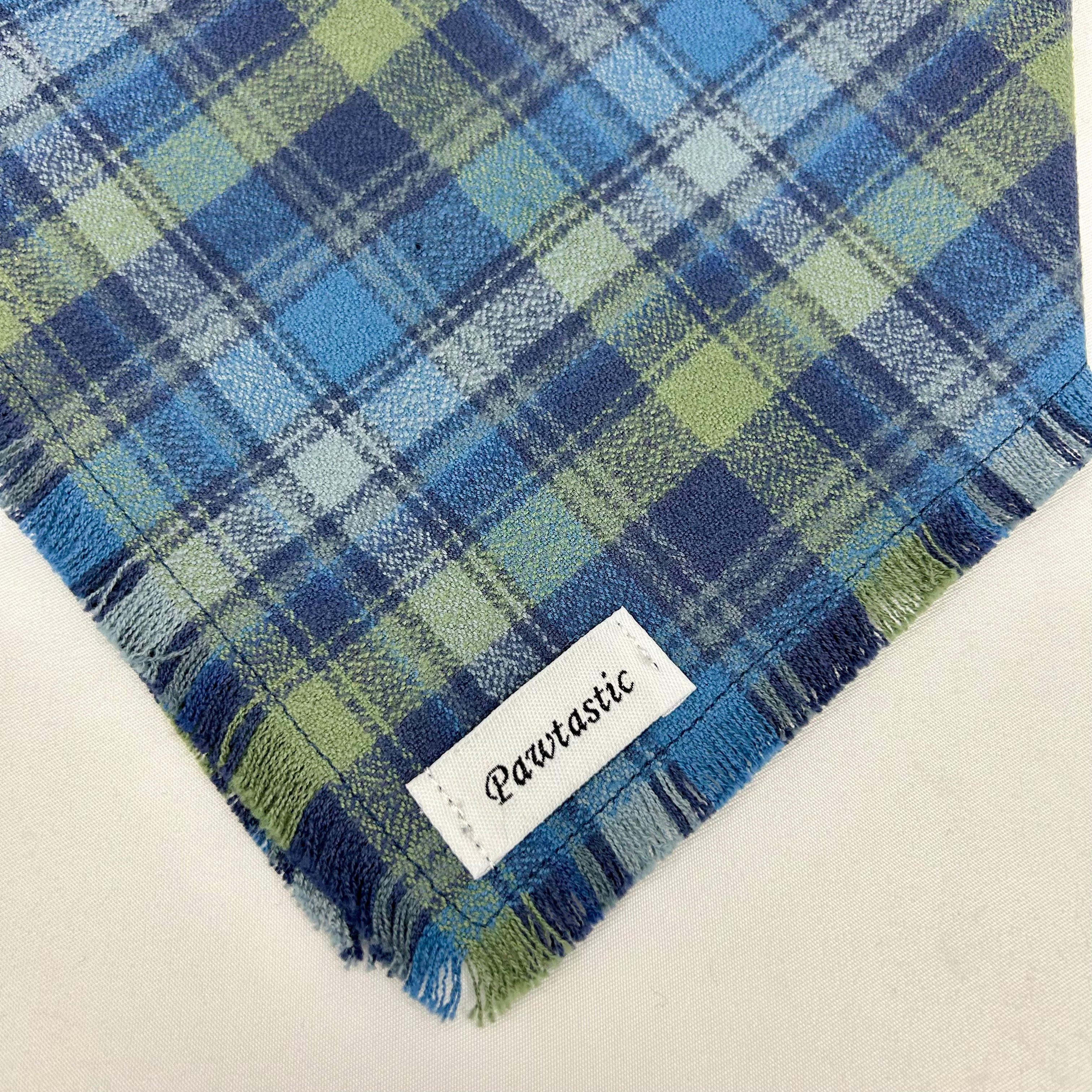 Bandana à boutons-pression Pacific Plaid | Bords effilochés