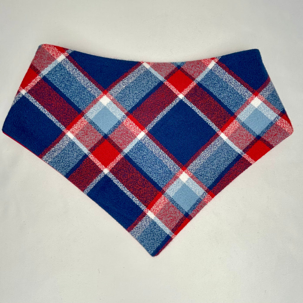 Bandana à boutons-pression | Motif carreaux Blue Bird