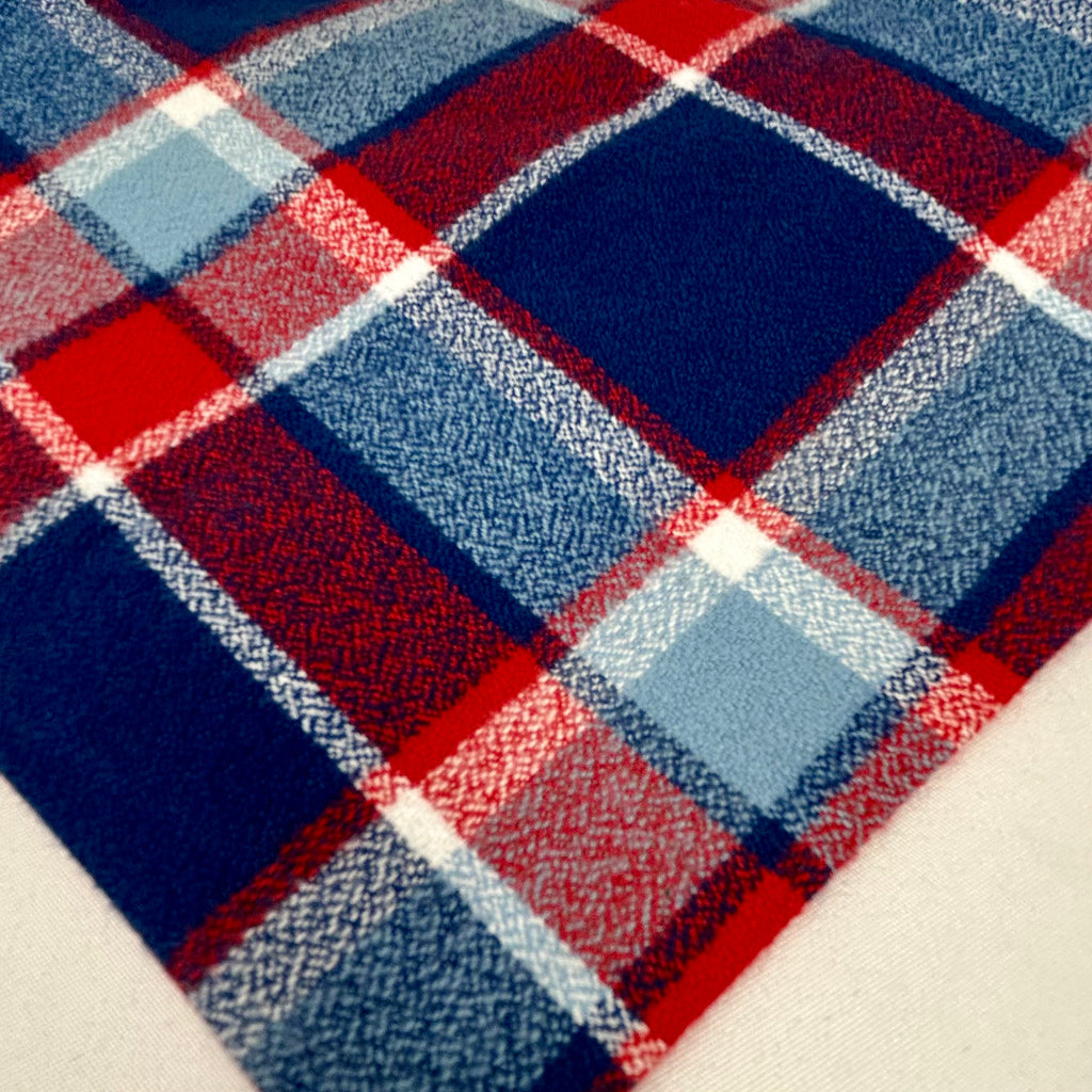 Bandana à boutons-pression | Motif carreaux Blue Bird