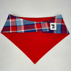 Bandana à boutons-pression | Motif carreaux Blue Bird