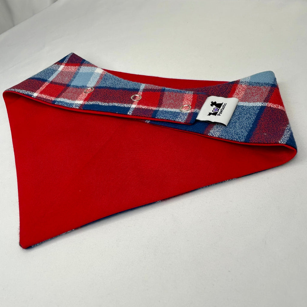 Bandana à boutons-pression | Motif carreaux Blue Bird