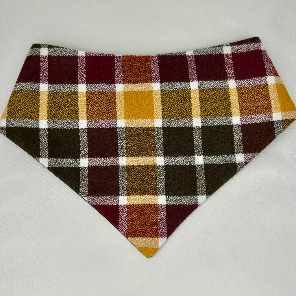 Bandana à pression | Motif écossais cidre