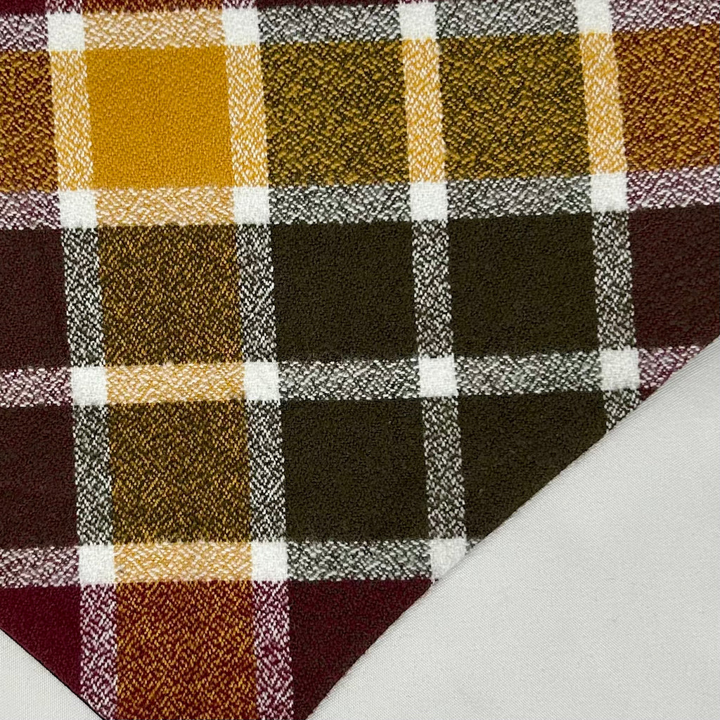Bandana à pression | Motif écossais cidre