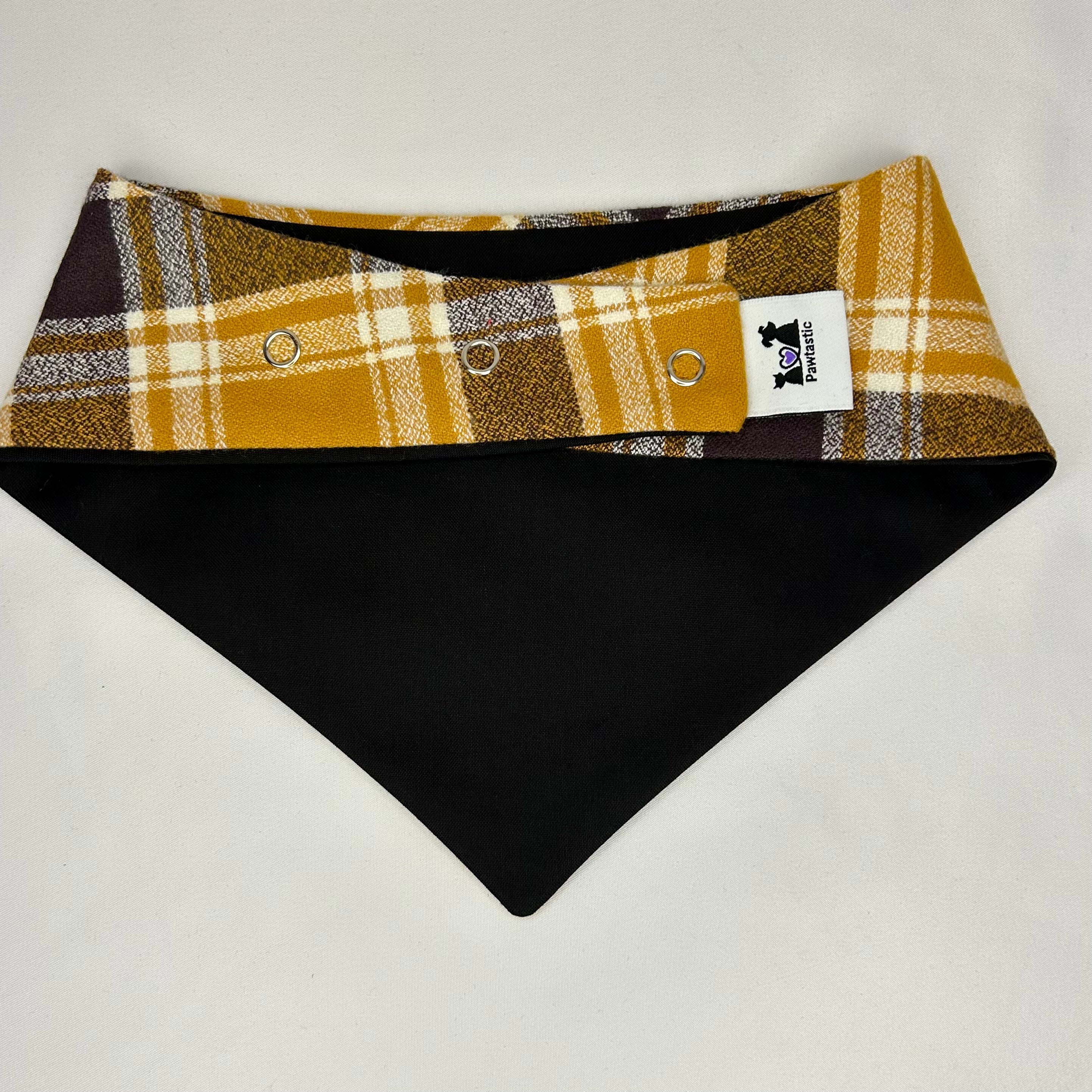 Carreaux Prairie Gold | Bandana à boutons-pression