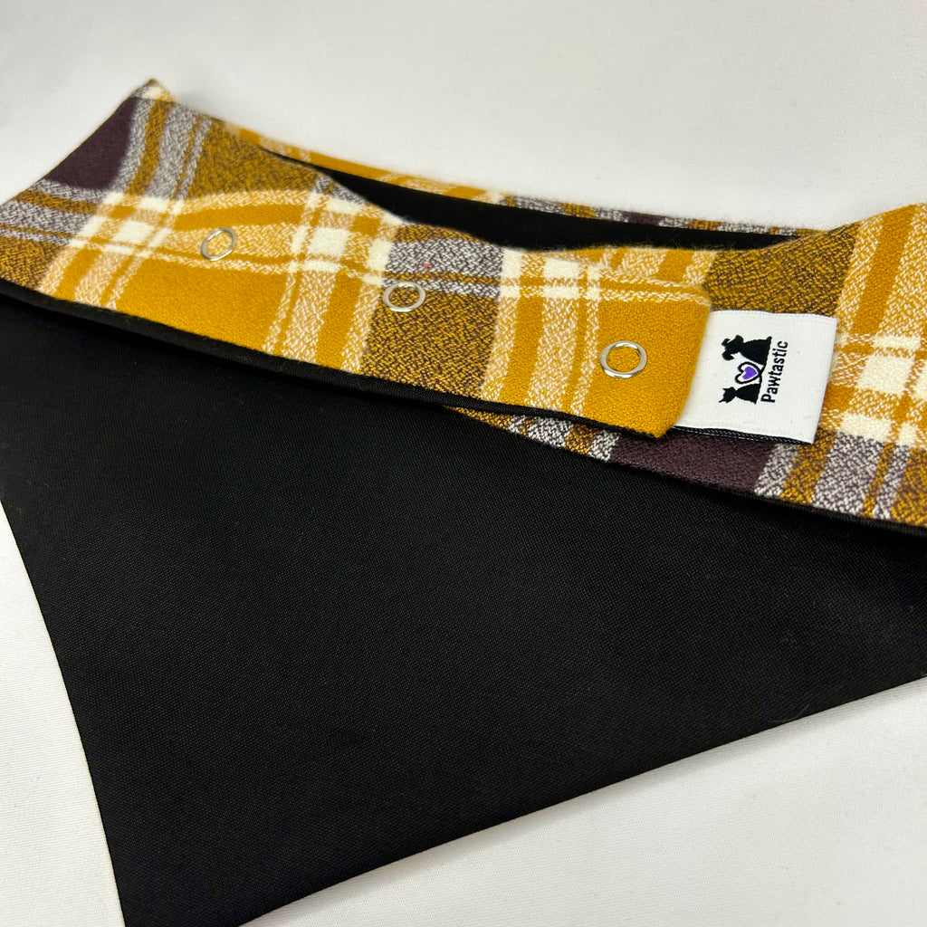 Carreaux Prairie Gold | Bandana à boutons-pression