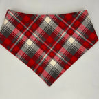 Bandana à boutons-pression | Motif écossais rouge FX