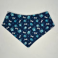 Os & Cœurs (Bleu) | Bandana à pression en coton