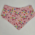 Bandana en coton à boutons-pression « Birthday Girl »