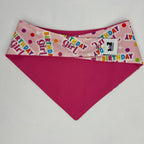 Bandana en coton à boutons-pression « Birthday Girl »