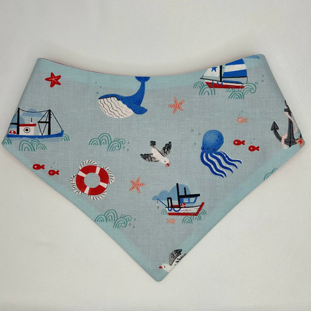 Coastal Cutie (Bleu clair) | Bandana à pression en coton
