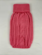 Pull pour chien en tricot torsadé