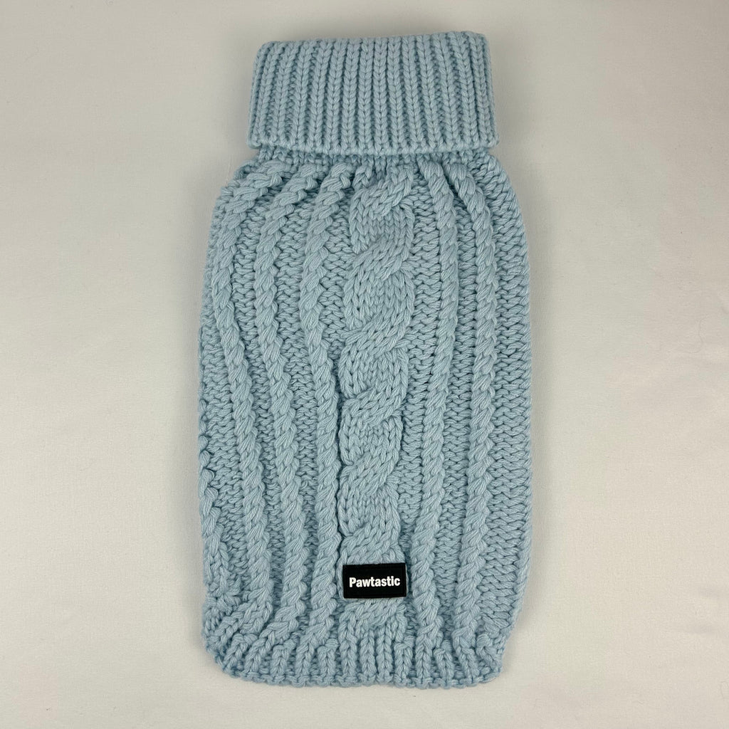 Pull pour chien en tricot torsadé