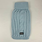 Pull pour chien en tricot torsadé