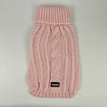 Pull pour chien en tricot torsadé