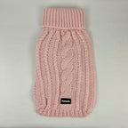Pull pour chien en tricot torsadé