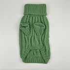 Pull pour chien en tricot torsadé