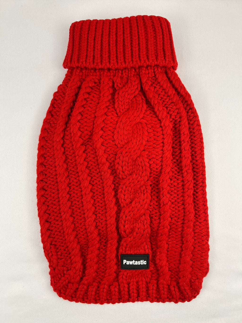Pull pour chien en tricot torsadé