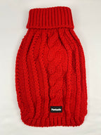 Pull pour chien en tricot torsadé