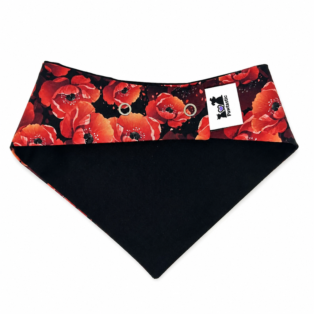 Champ de coquelicots | Bandana à clipser