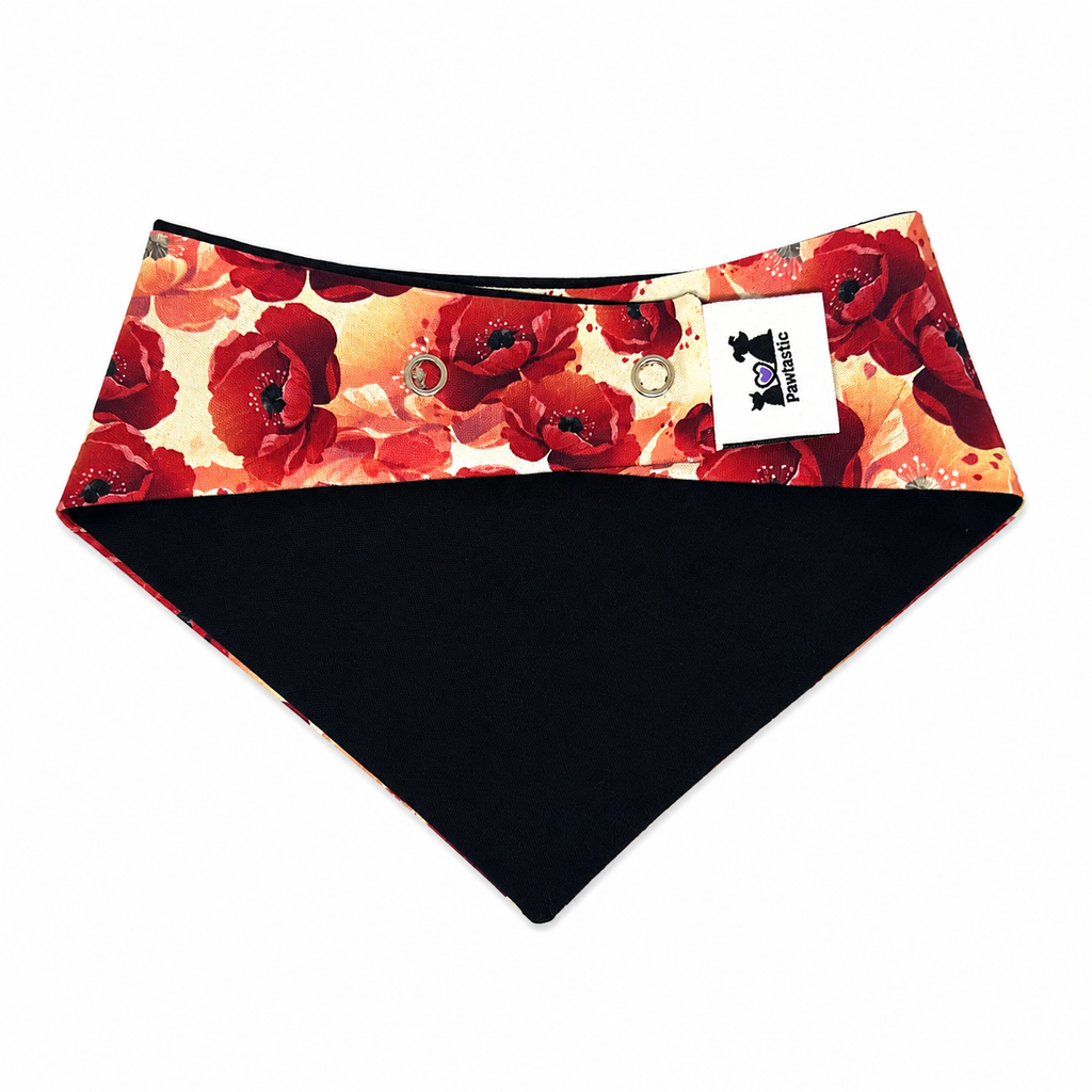 Champ de coquelicots | Bandana à clipser